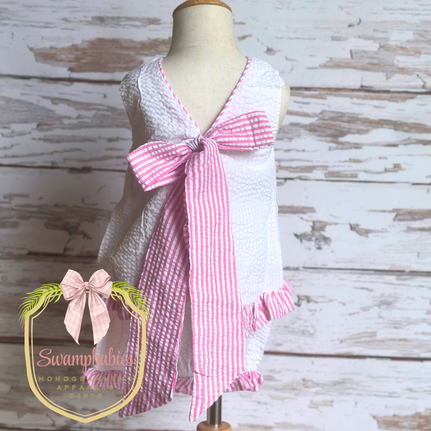 Girl's Seersucker Swing Back Set