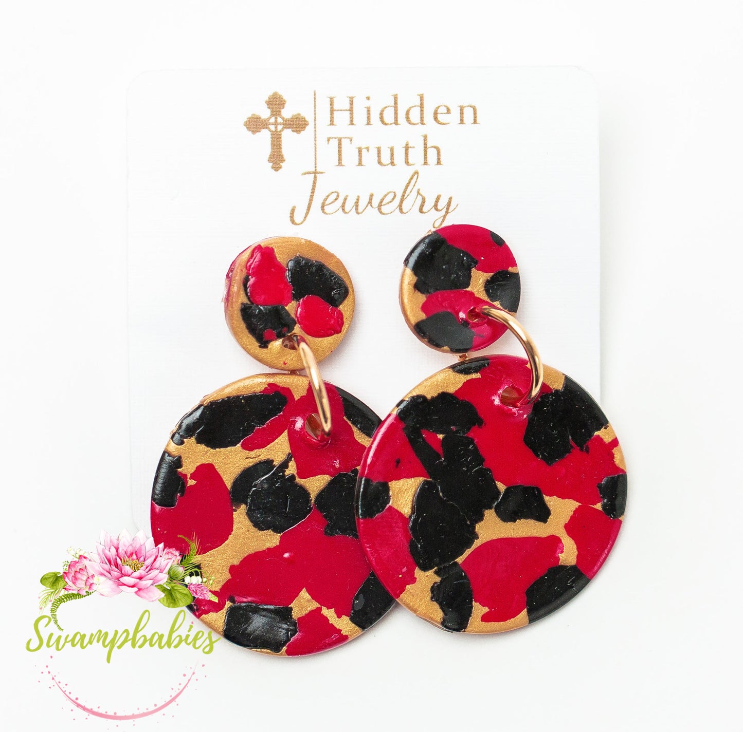 Garnet & Black Double Dangles