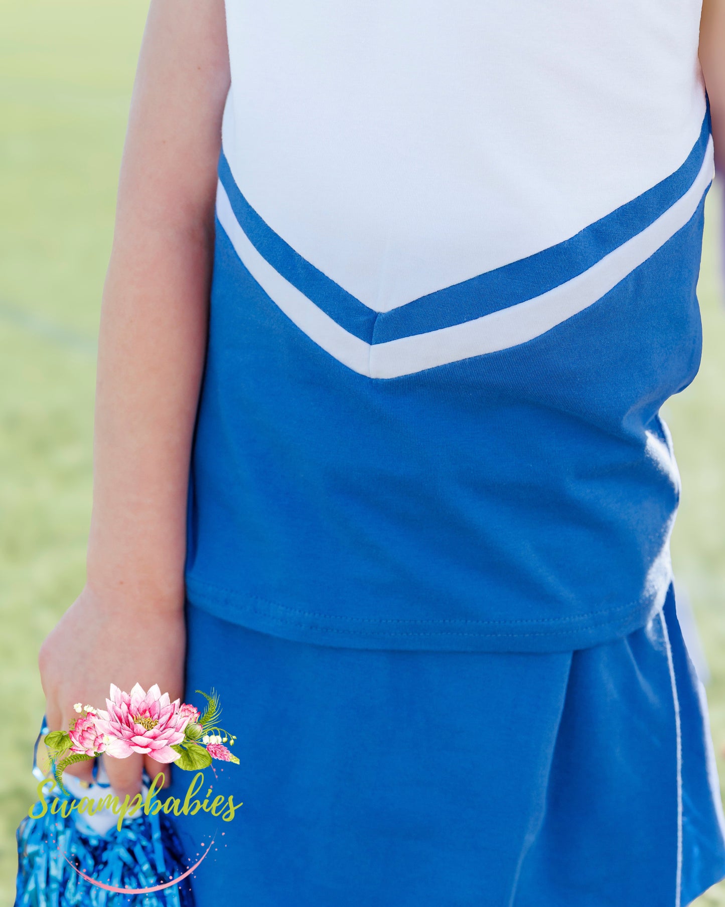 Cheer Uniform Skort Set - Blue & White