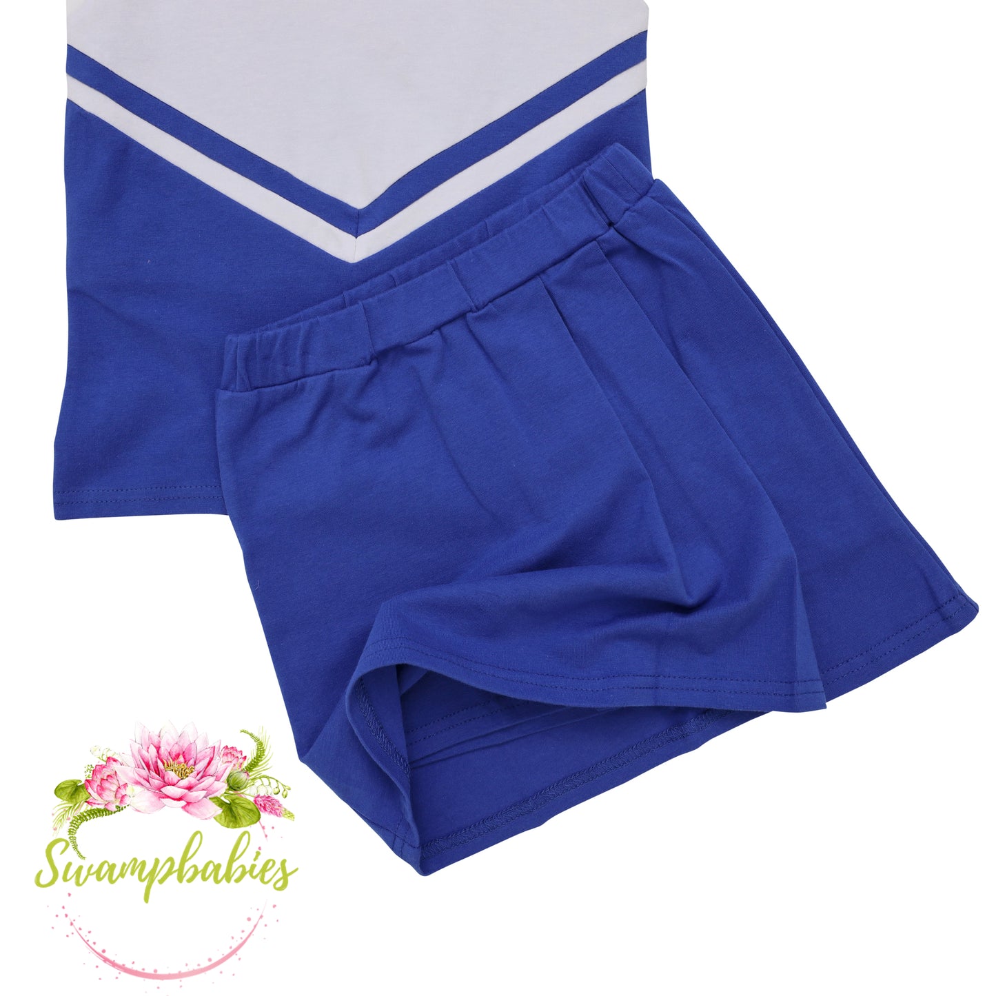 Cheer Uniform Skort Set - Blue & White
