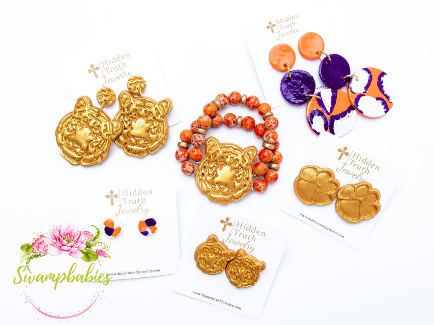 Orange & Purple Double Rainflower Jasper Tiger Bracelet