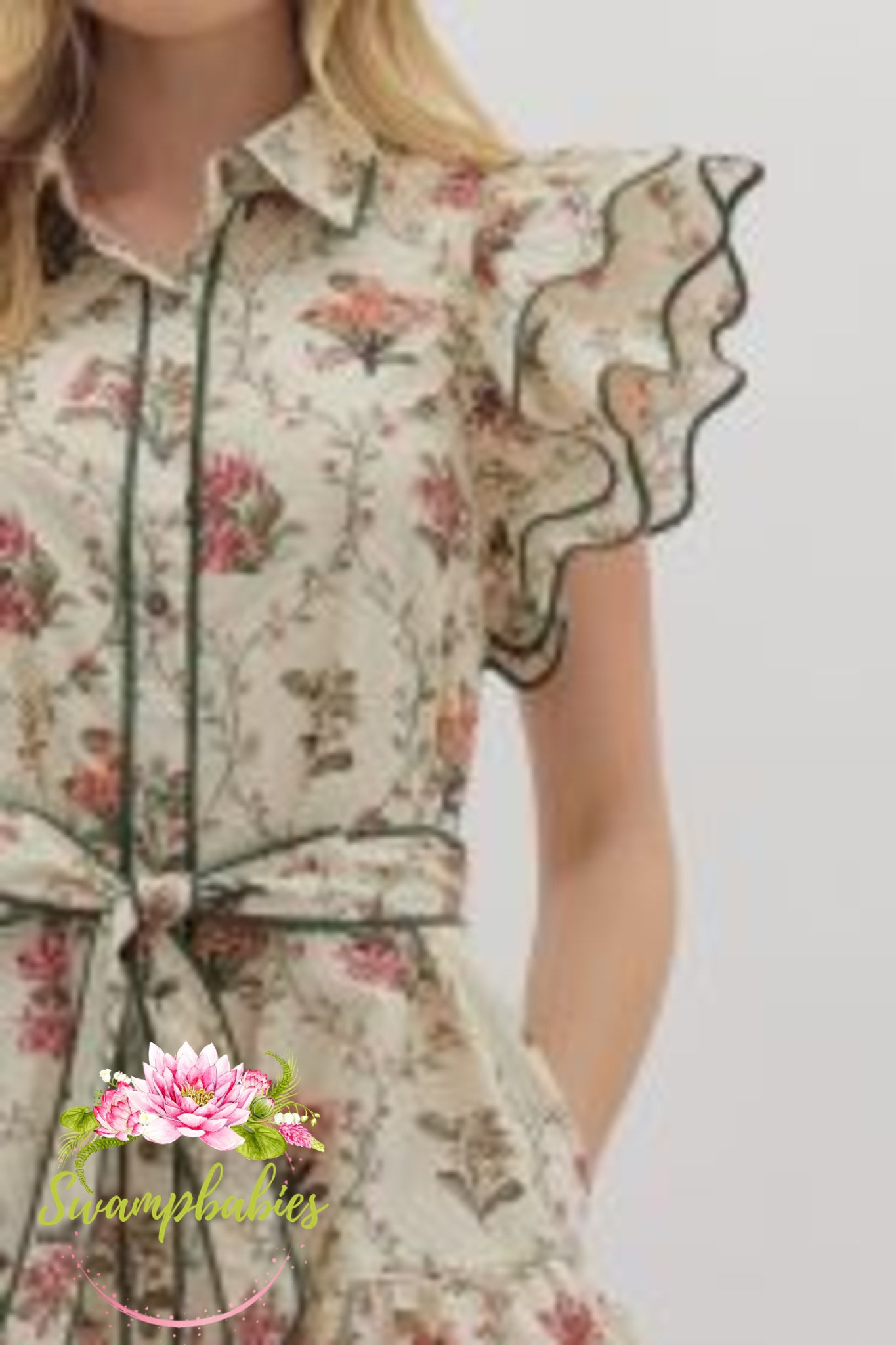 Ecru Garden Flutter Dress