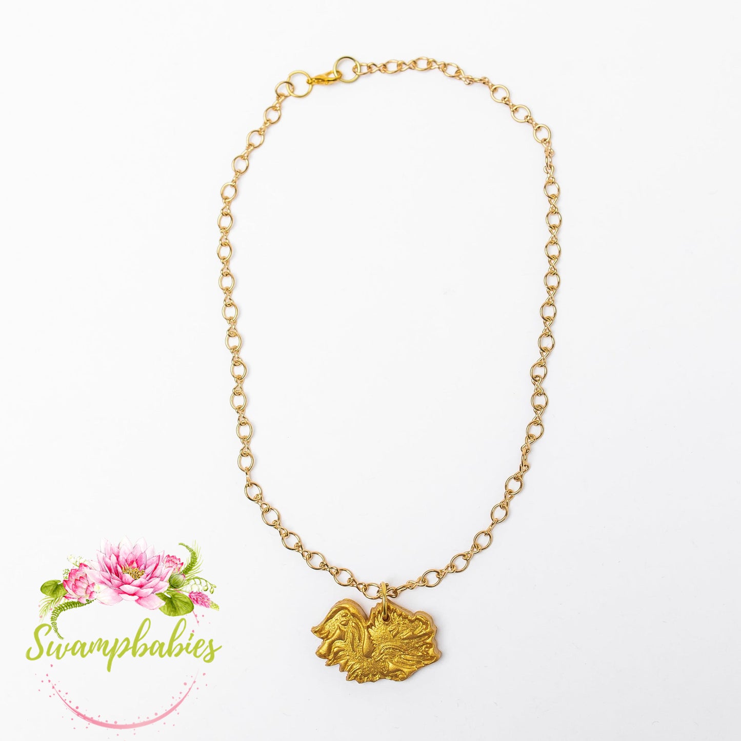 Gold Plated Figure 8 Chain with Gamecock