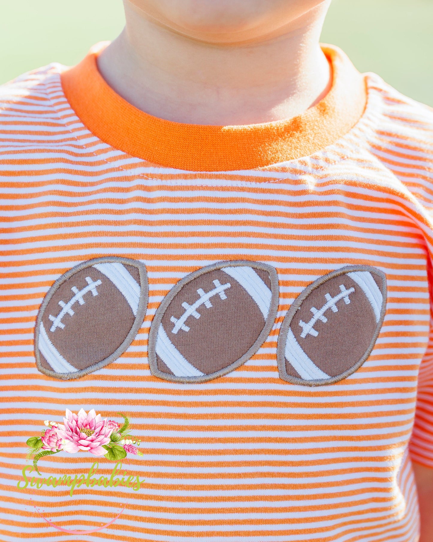 Football Trio Shirt- Orange Stripe
