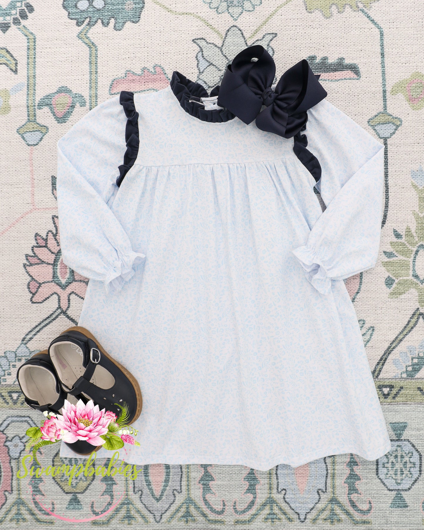 Blue Blooms Hallie Dress