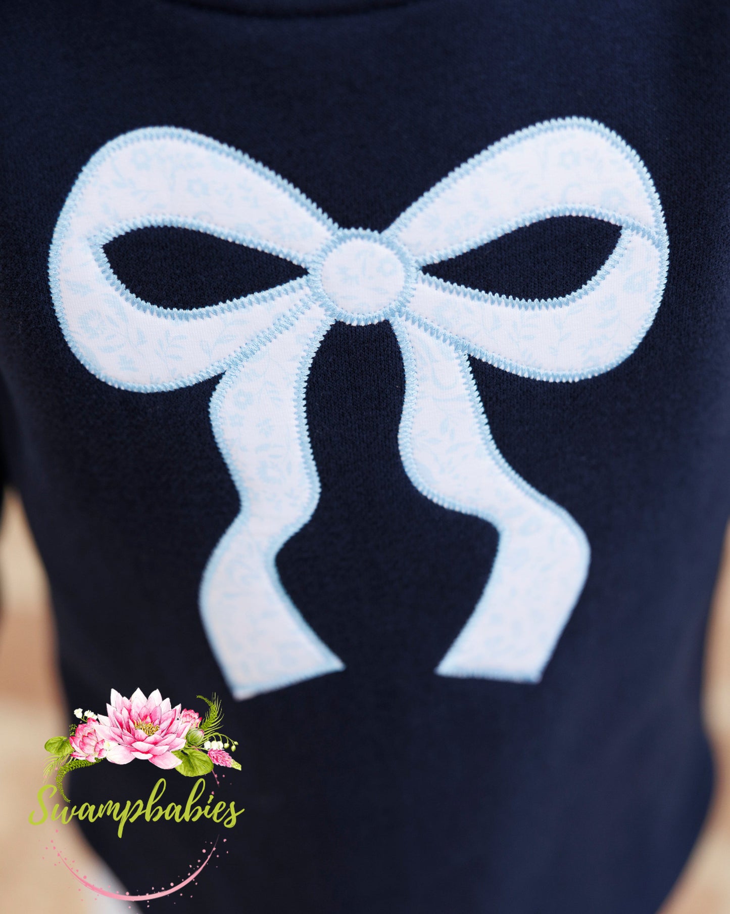 Blue Blooms Ruffle Sweatshirt Set