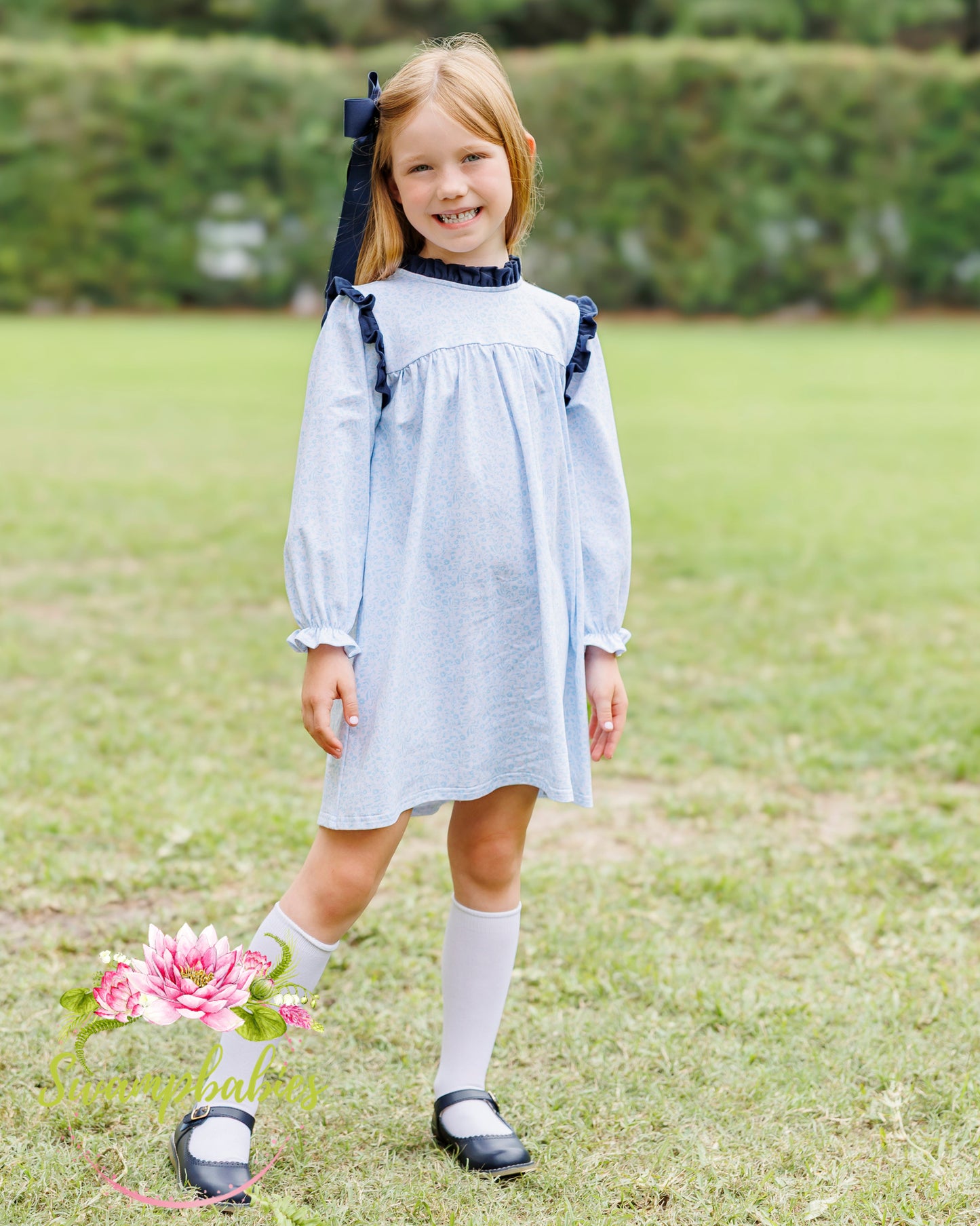 Blue Blooms Hallie Dress