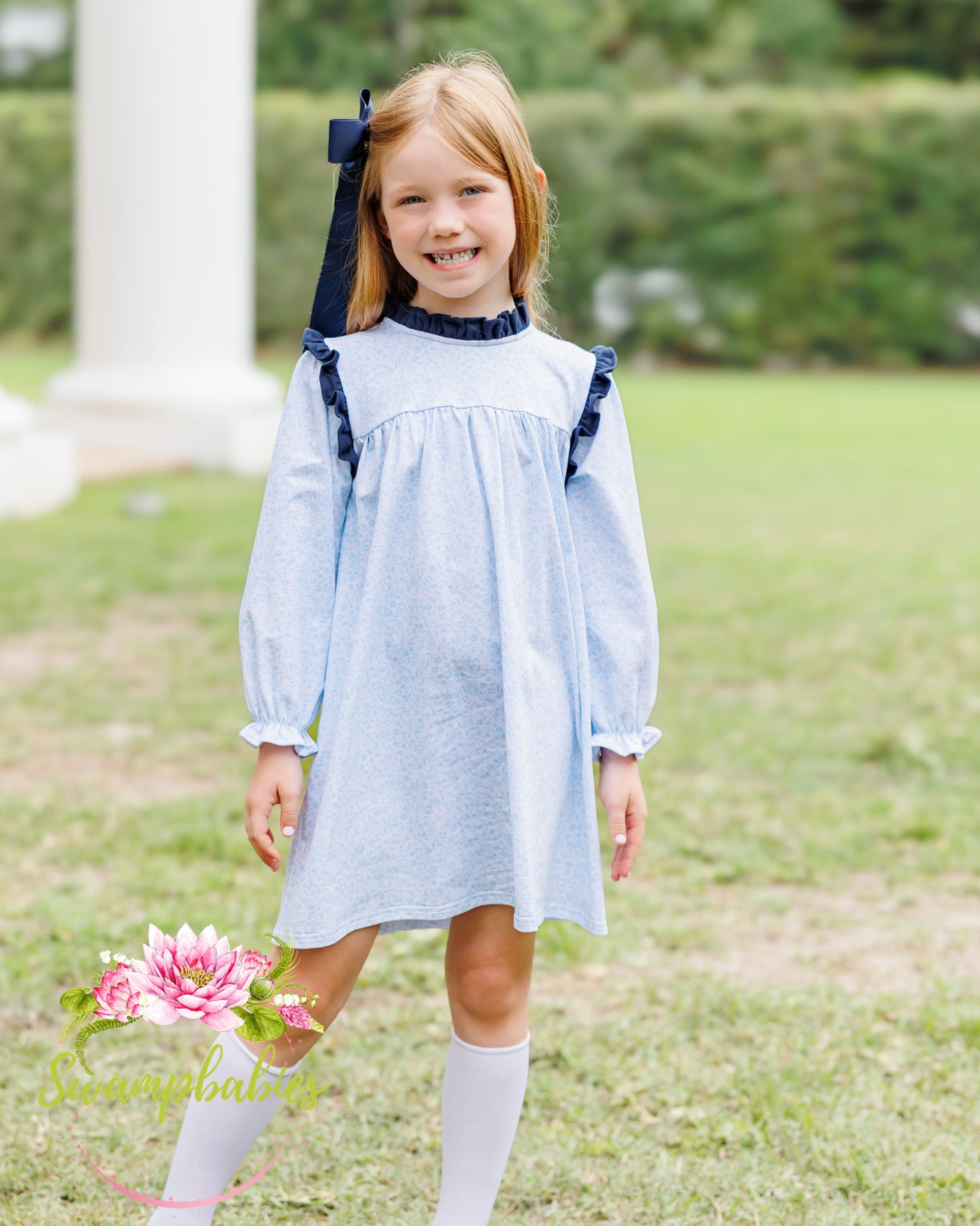 Blue Blooms Hallie Dress