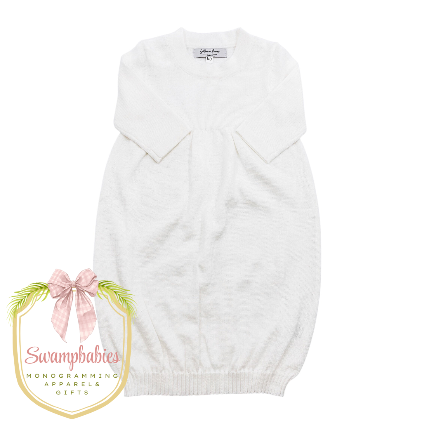 Knit Gown – Straight Edge (Cream)
