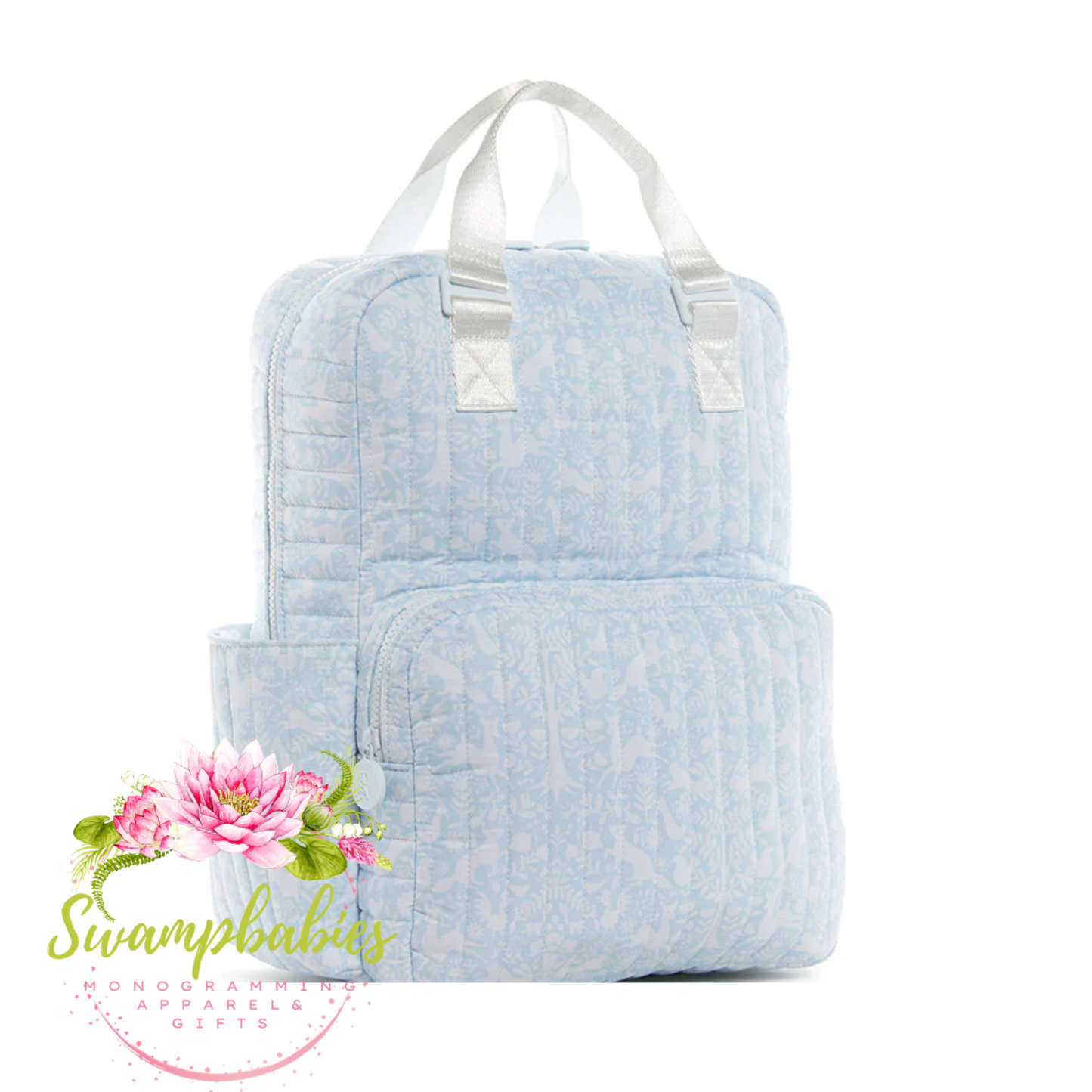 Quilted All You Need Diaper Bag - Woodland Blue