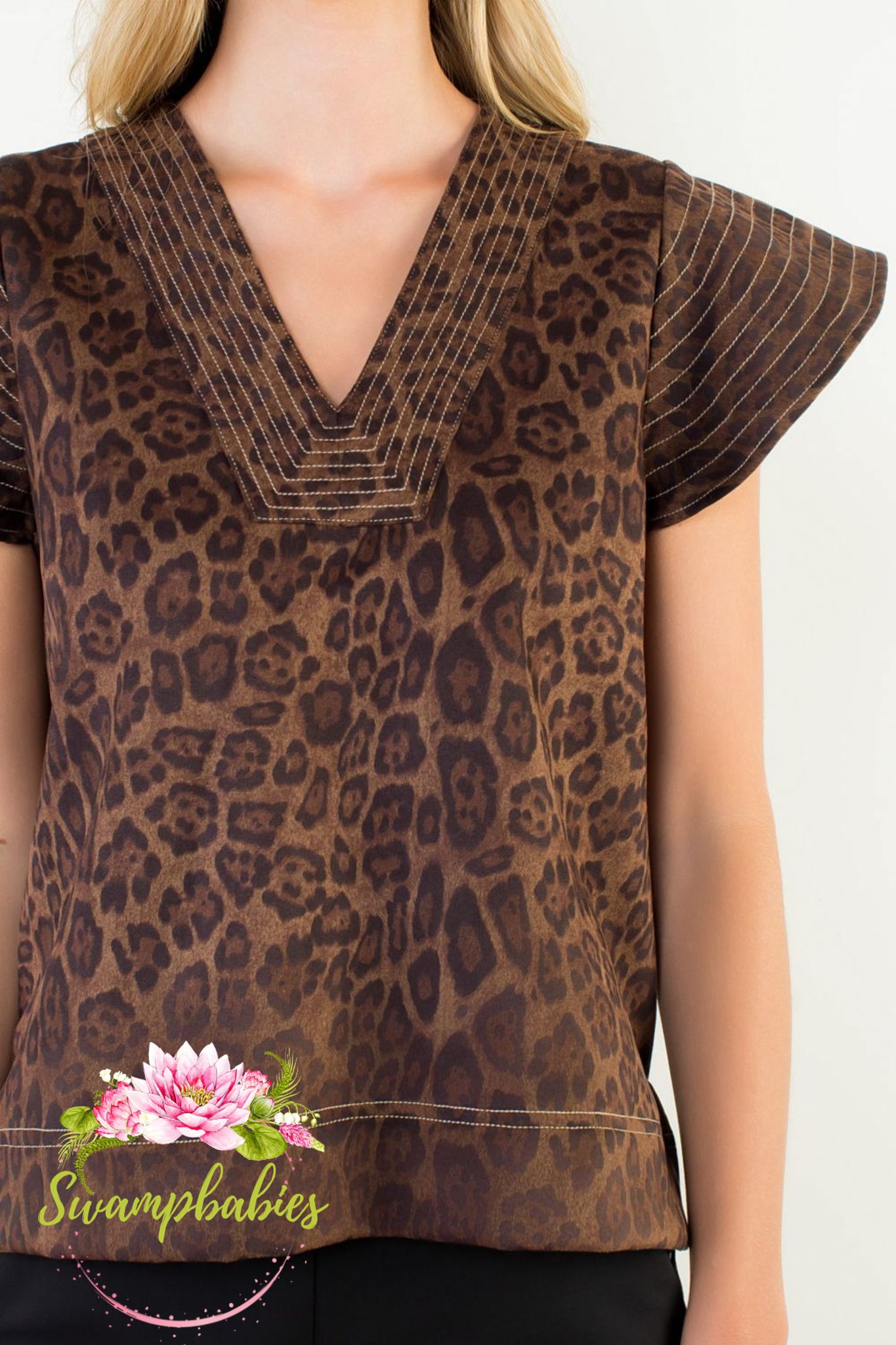 Leopard Luxe Flutter Top