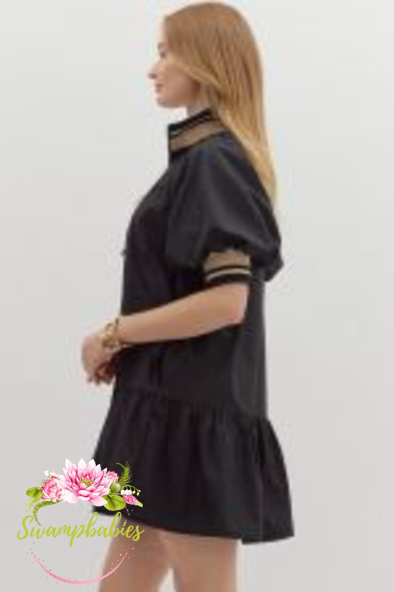 Varsity Vibe Dress - Black