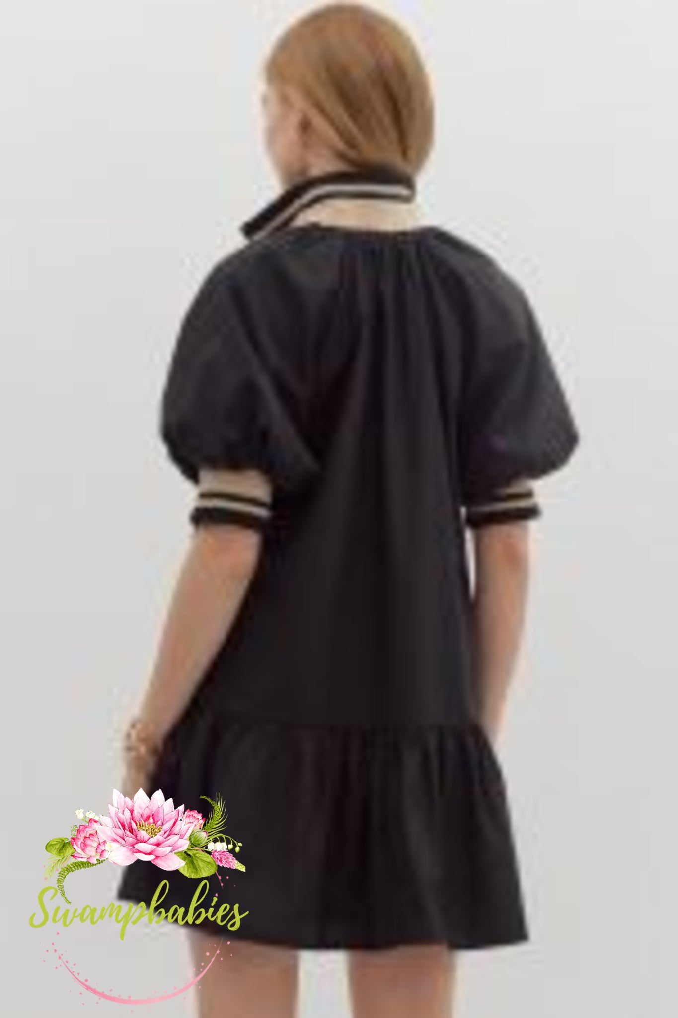 Varsity Vibe Dress - Black