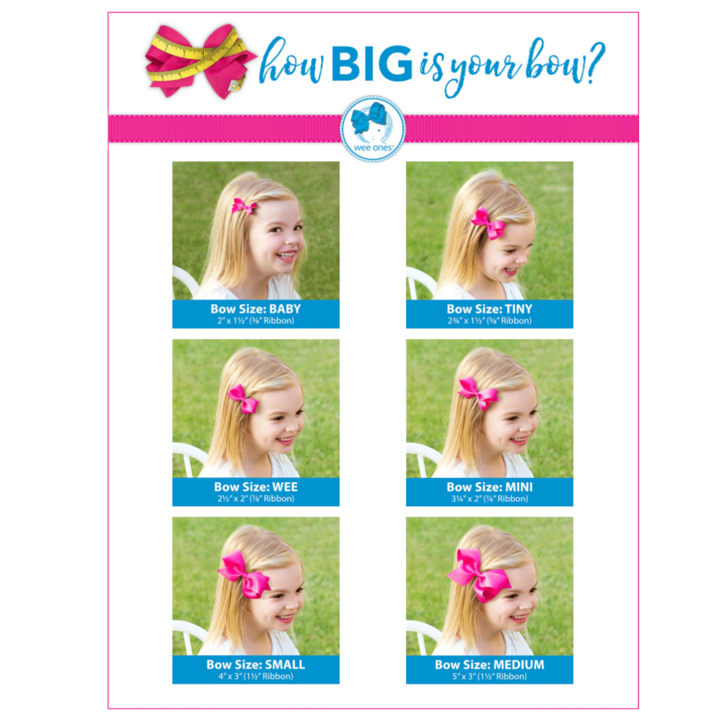 Mini King Classic Grosgrain Hair Bow