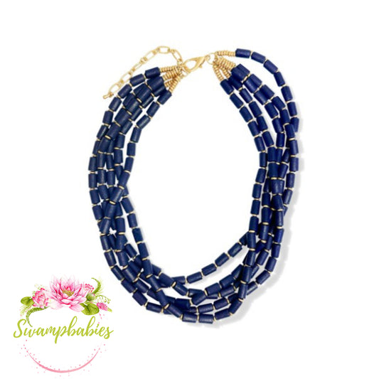 Navy Madeline Necklace