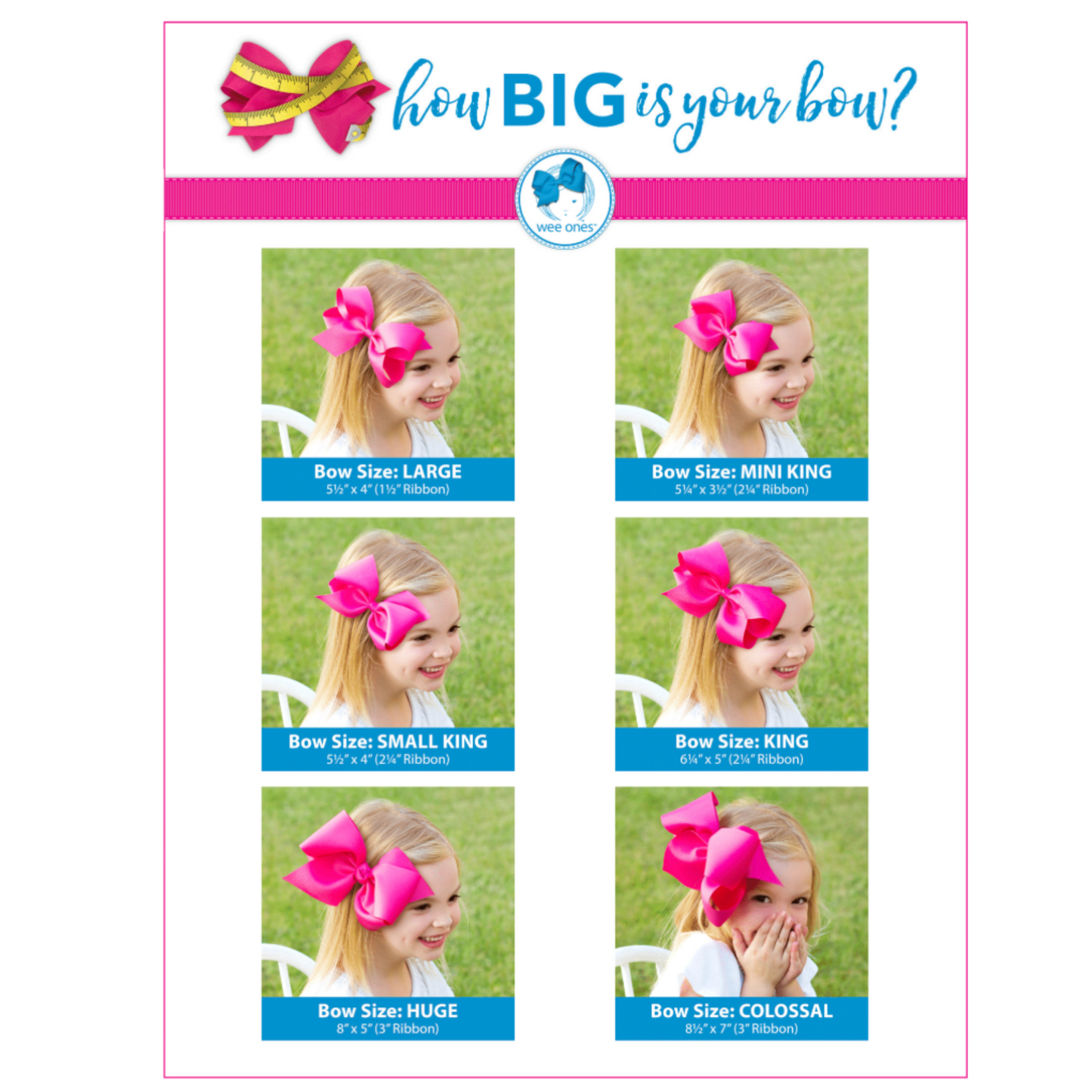 Mini King Classic Grosgrain Hair Bow