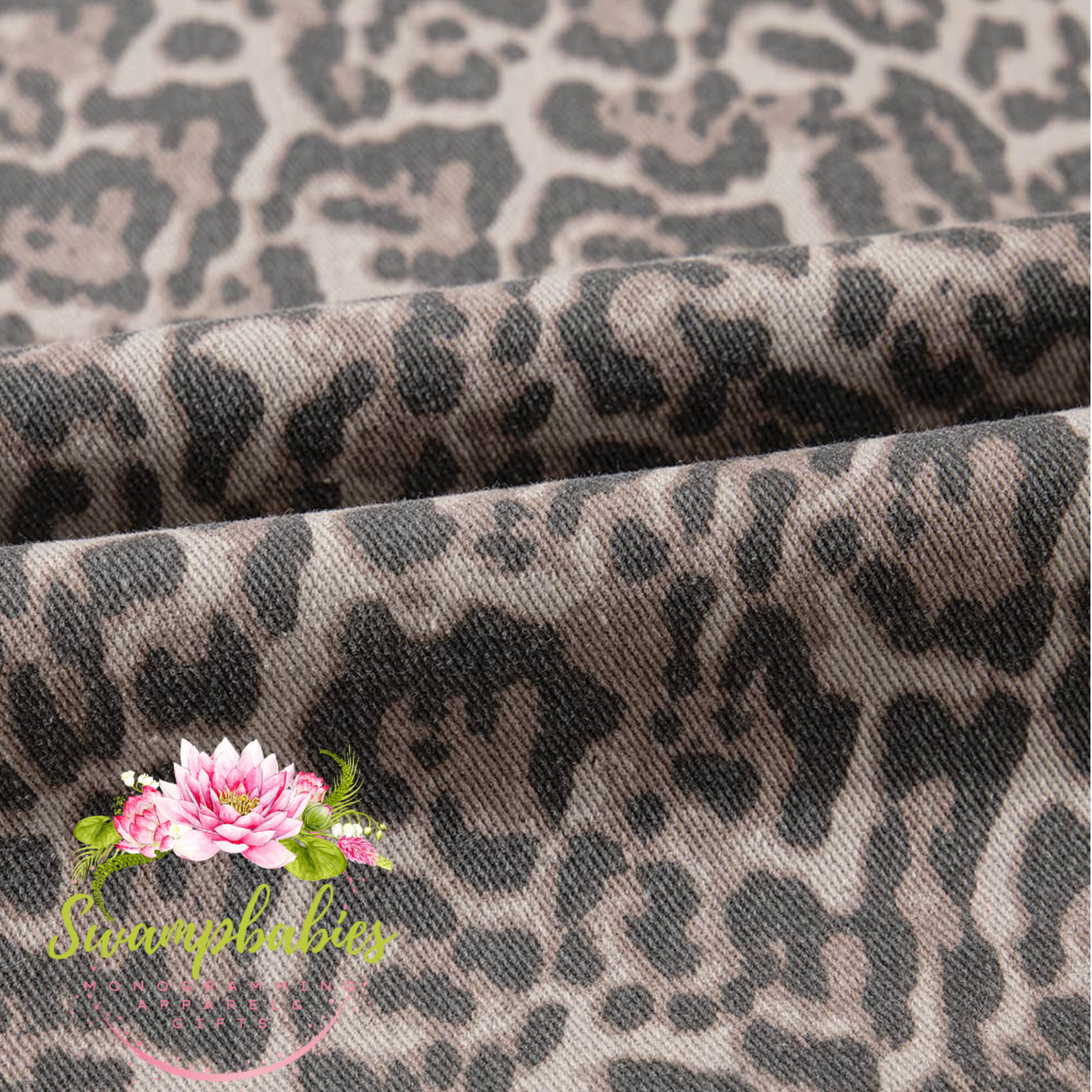 Leopard Frayed Edge Wide Leg High Waist Jeans