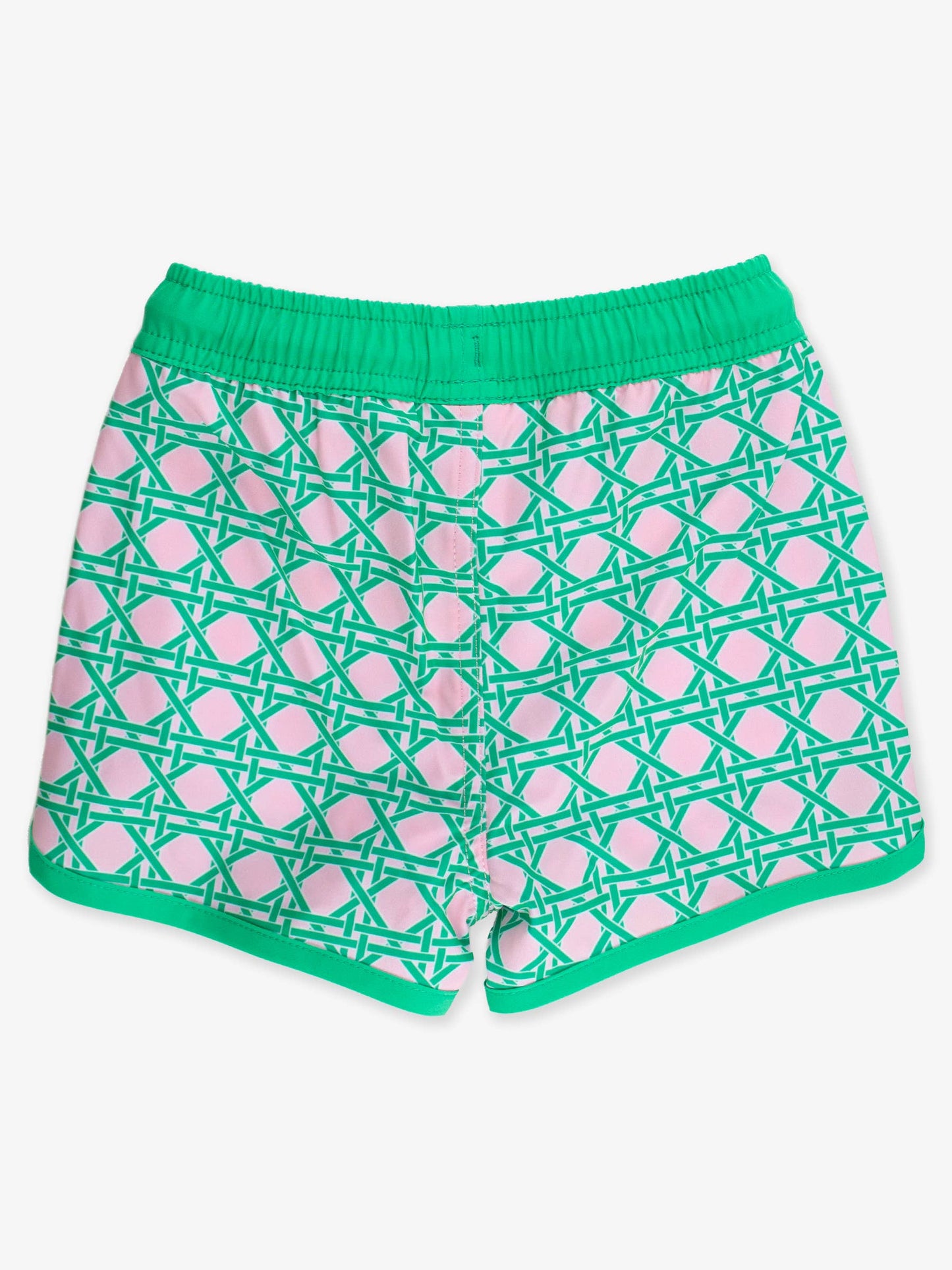 Green & Pink Coastal Cane Swim Trunks