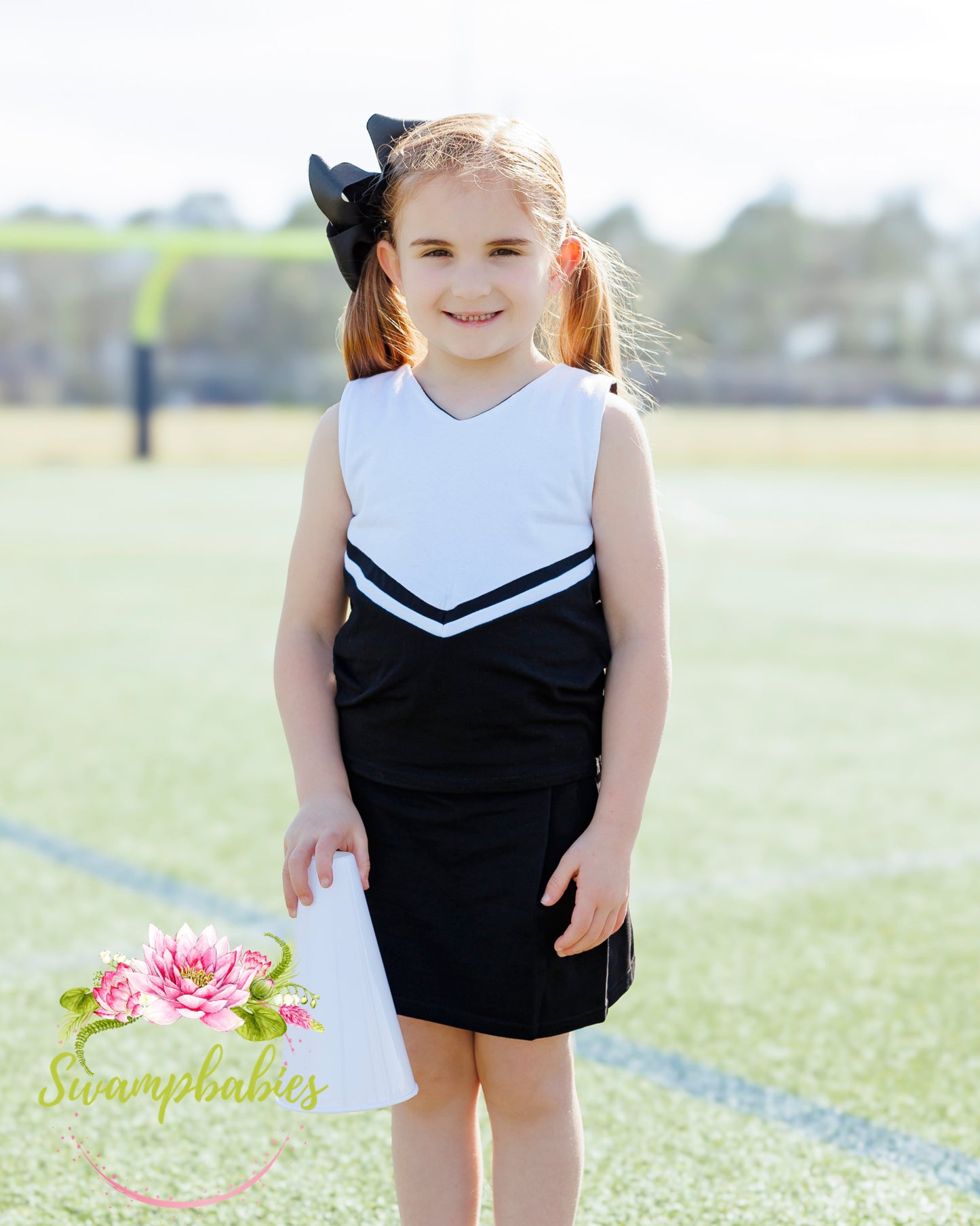Cheer Uniform Skort Set - Black & White