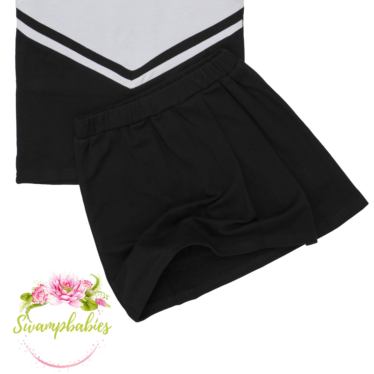 Cheer Uniform Skort Set - Black & White