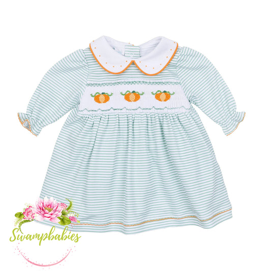 Lil' Pumpkin Classics Smocked Long Sleeve Dress