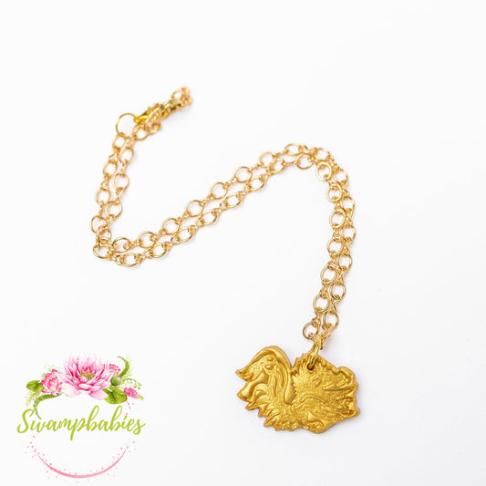 Gold Plated Figure 8 Chain with Gamecock