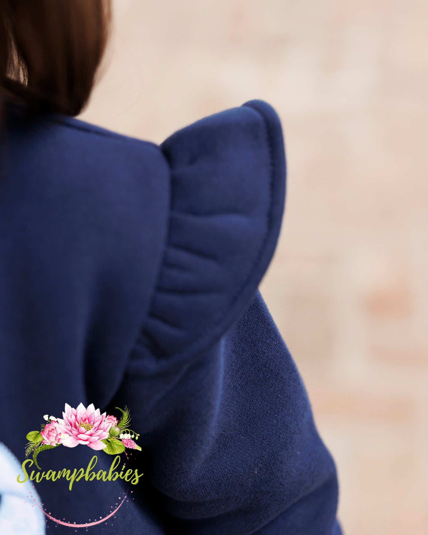 Blue Blooms Ruffle Sweatshirt Set