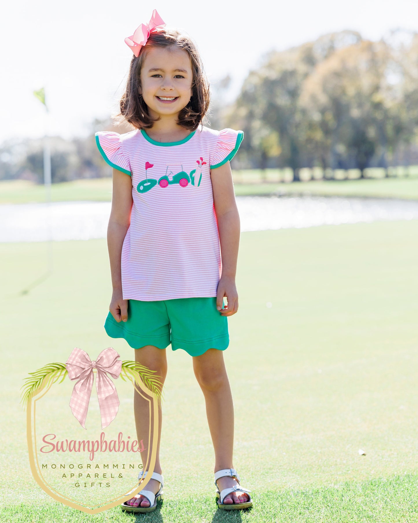 Gone Golfing Scalloped Short Set