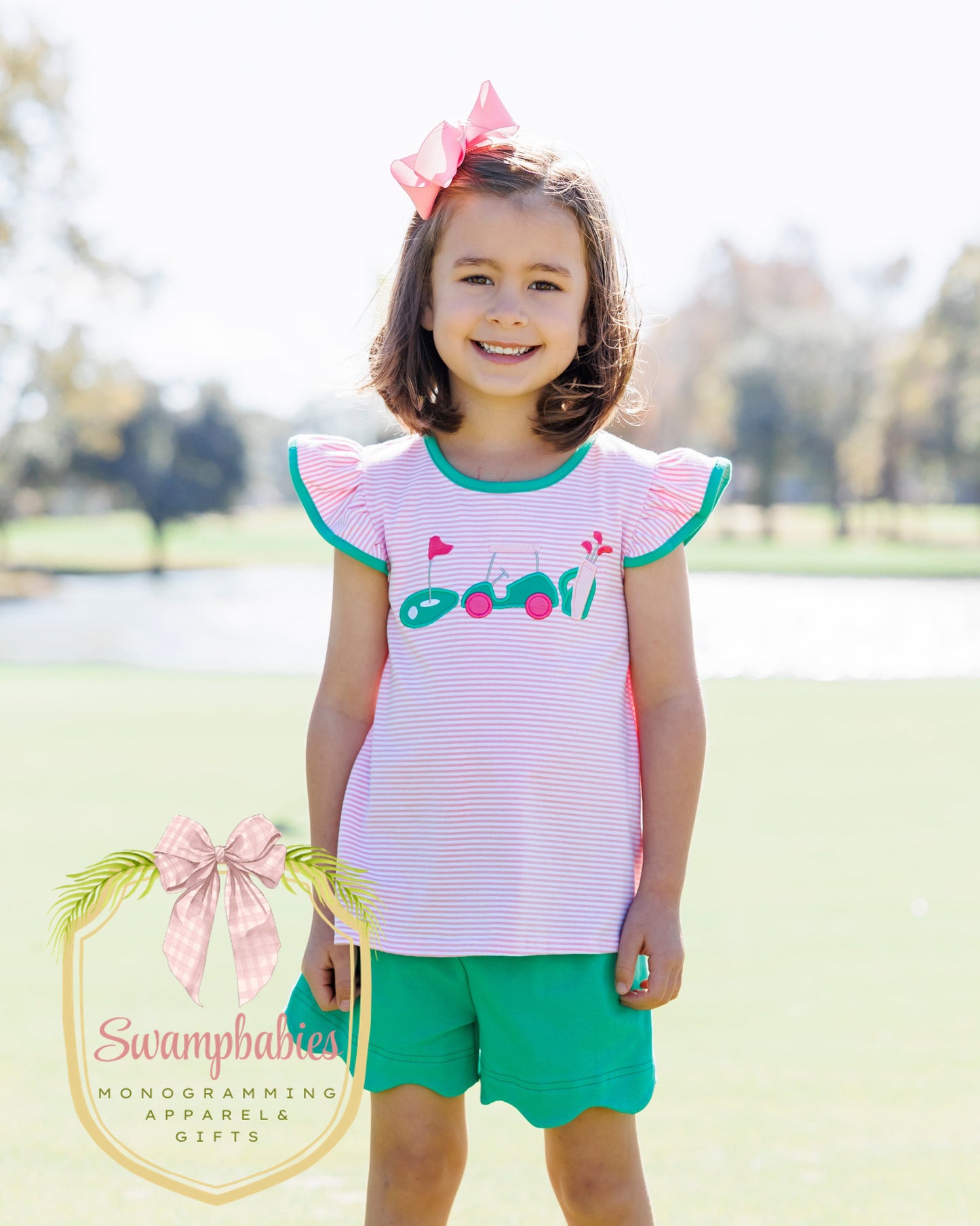 Gone Golfing Scalloped Short Set