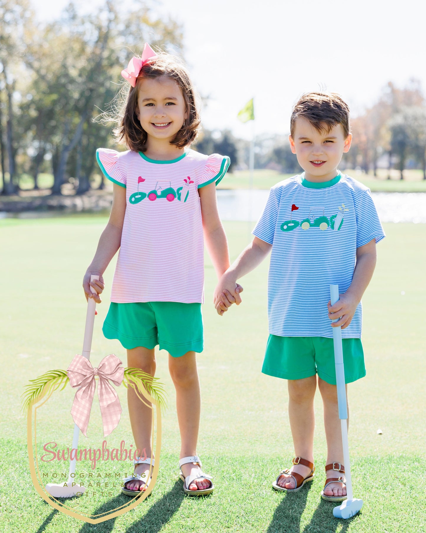 Gone Golfing Scalloped Short Set