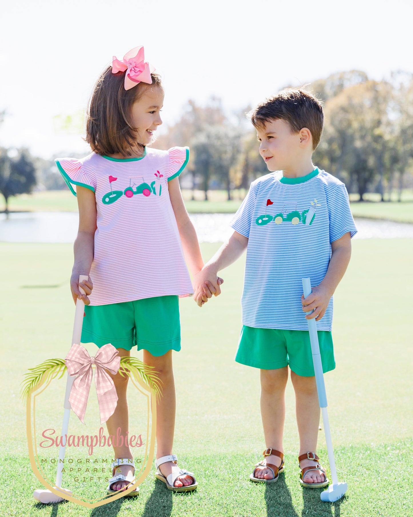 Gone Golfing Scalloped Short Set