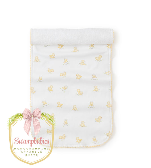 Hatchlings Print Burp Cloth
