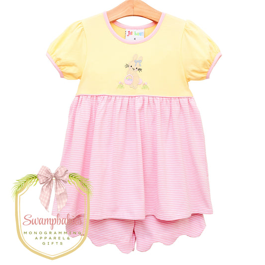 Hoppin’ Down The Bunny Trail Scallop Short Set