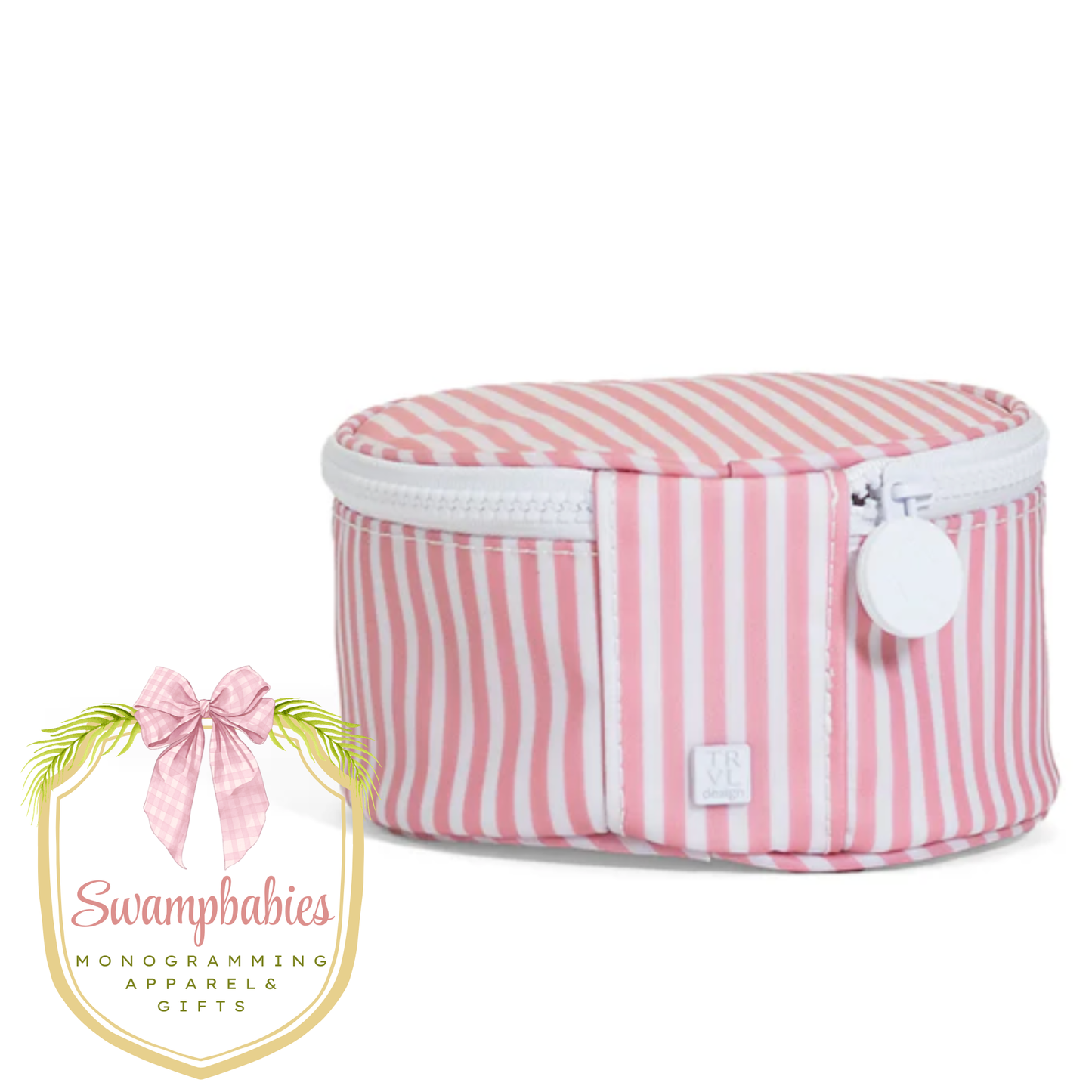 Jewel Round Case - Pimlico Stripe Dusty Rose