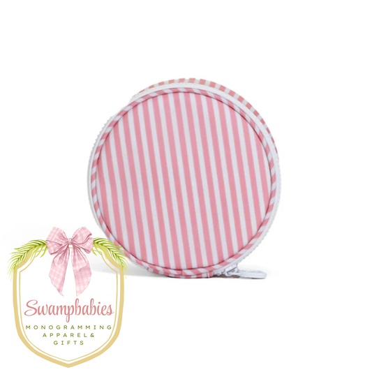 Jewel Round Case - Pimlico Stripe Dusty Rose