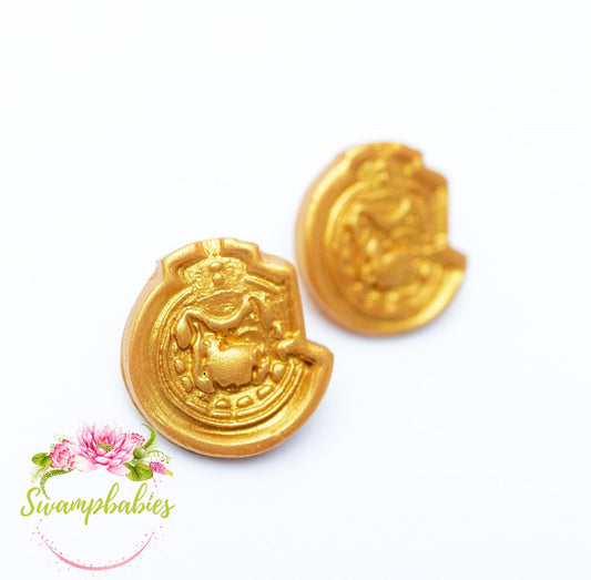 Military Bulldog Stud Earrings