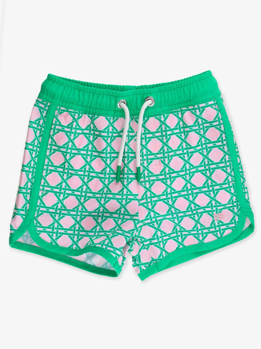 Pink Coastal Cane Swim Trunks