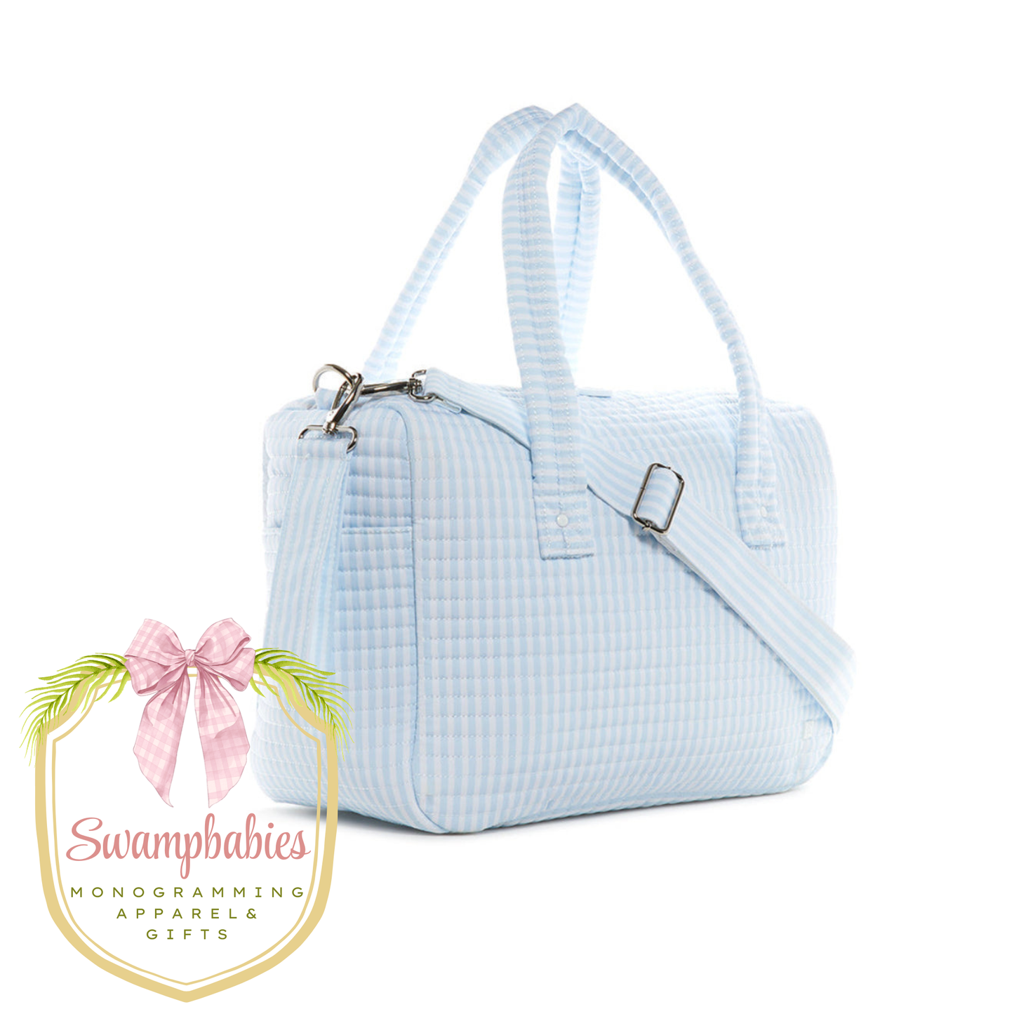Quilted Stroller Bag - Pimlico Stripe Blue