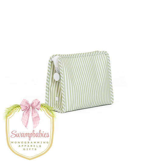 Roadie Medium Zip Pouch - Pimlico Stripe Sage