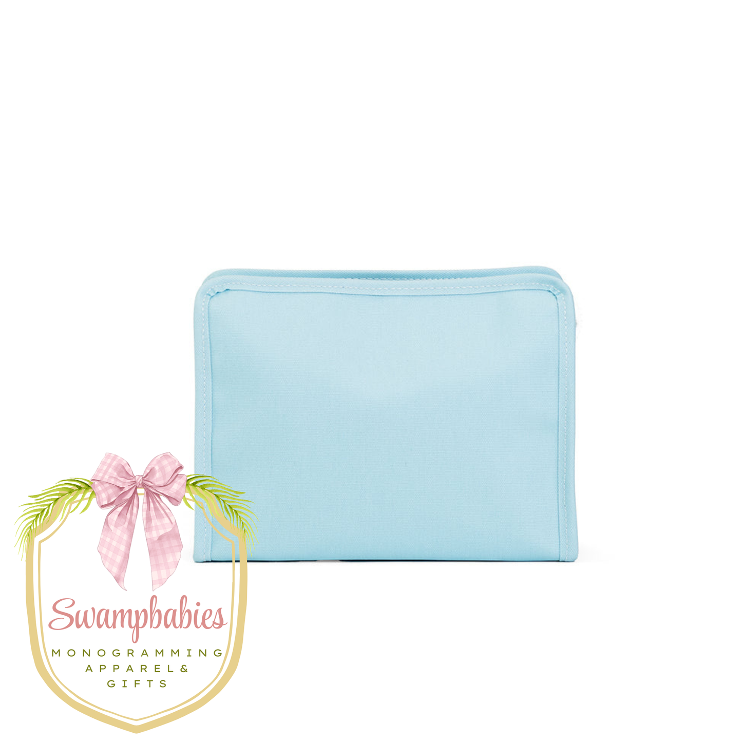 Roadie Large Zip Pouch - Coated Canvas Lake Blue