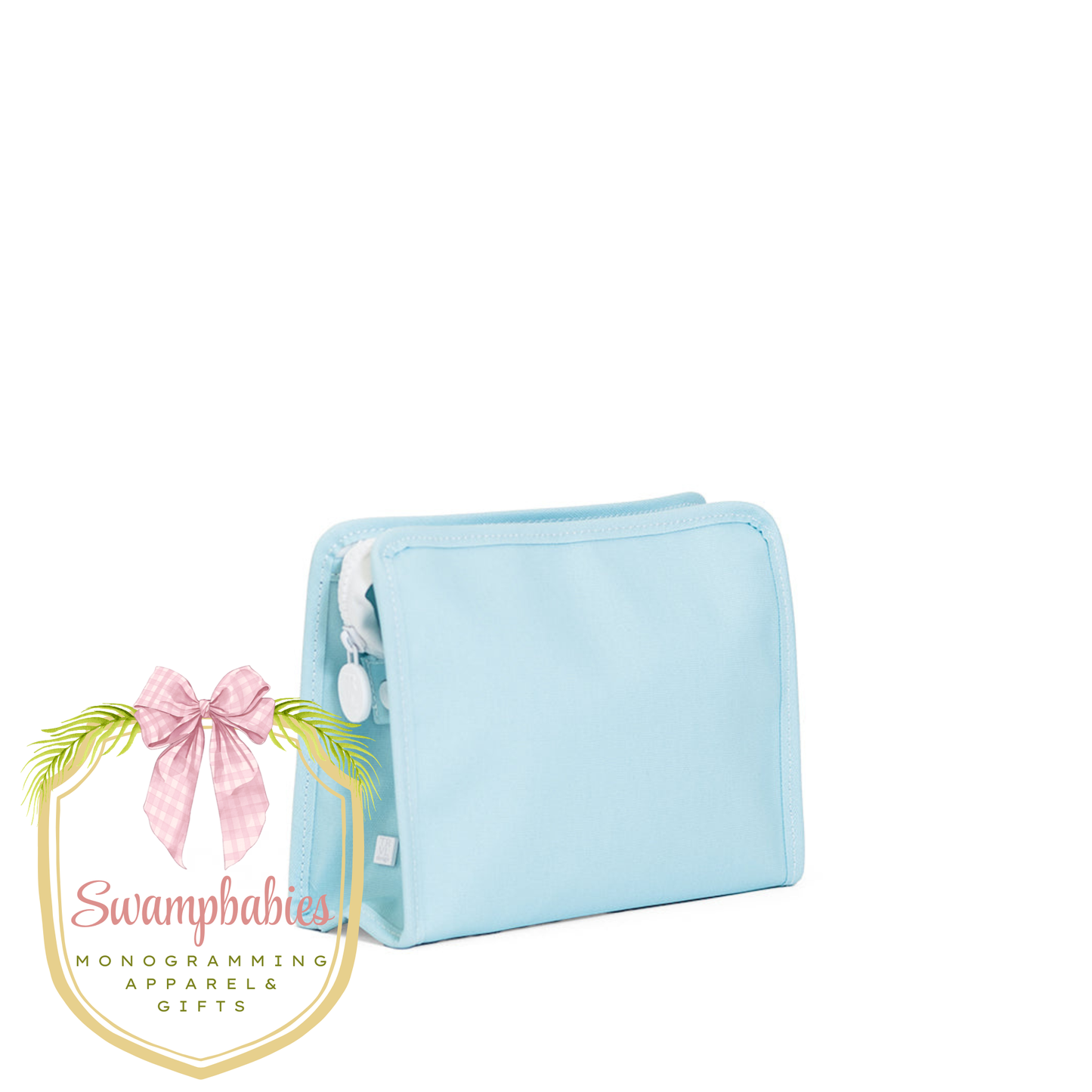 Roadie Large Zip Pouch - Coated Canvas Lake Blue