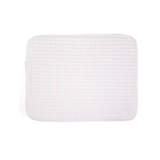 QUILTED LAPTOP SLEEVE - PIMLICO STRIPE PINK