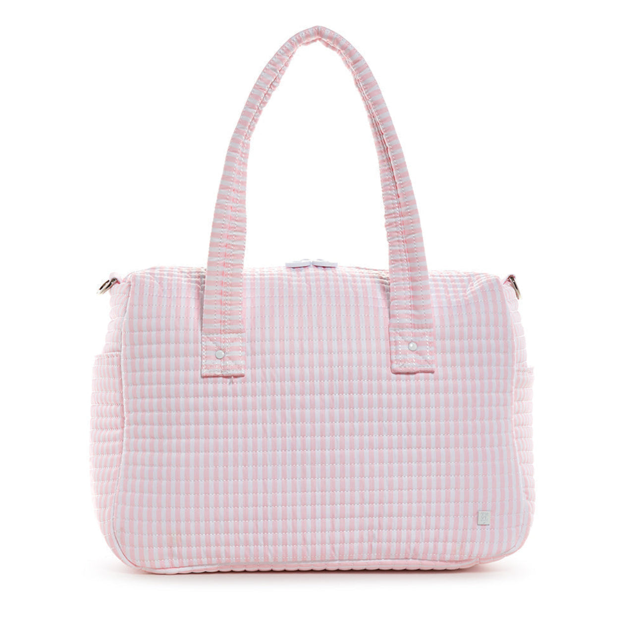 QUILTED STROLLER BAG - PIMLICO STRIPE PINK
