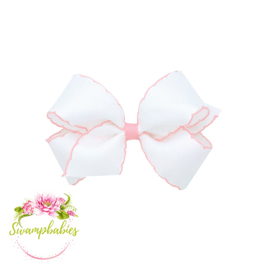 King Moonstitch Grosgrain Hair Bow with Contrasting Wrap