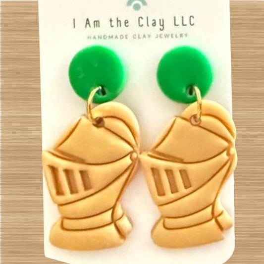 Knight Clay Earrings