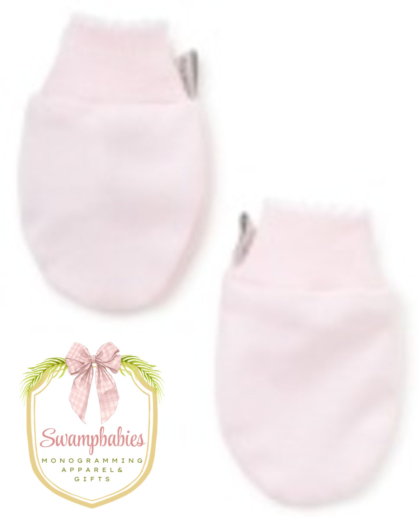 Pink with White Kissy Basics Mittens