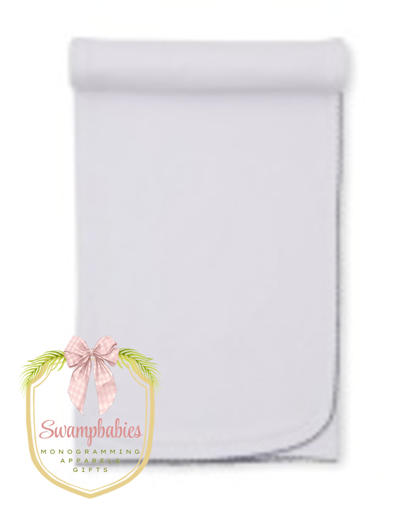 White with Navy Trim Kissy Basics Blanket